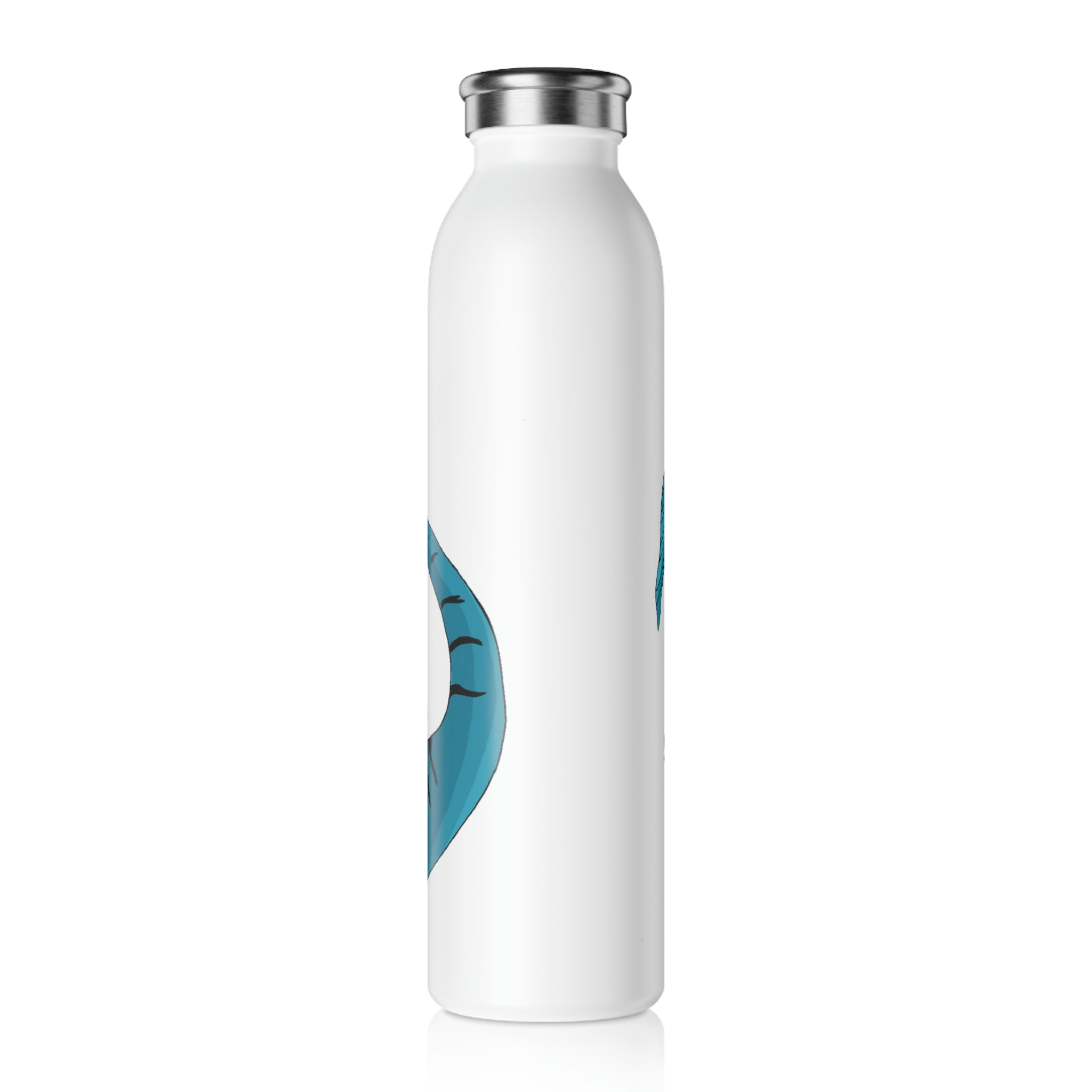 Shirei Slim Water Bottle in matte finish with stylish lid, showcasing personalized designs.