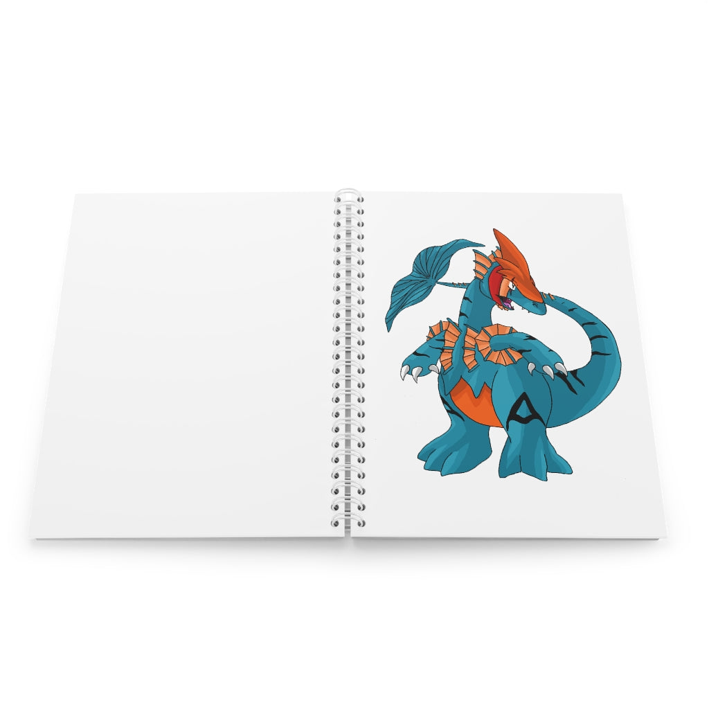 Shirei Spiral Notebook with customizable covers and wide-ruled pages, featuring a semi-gloss laminated finish.