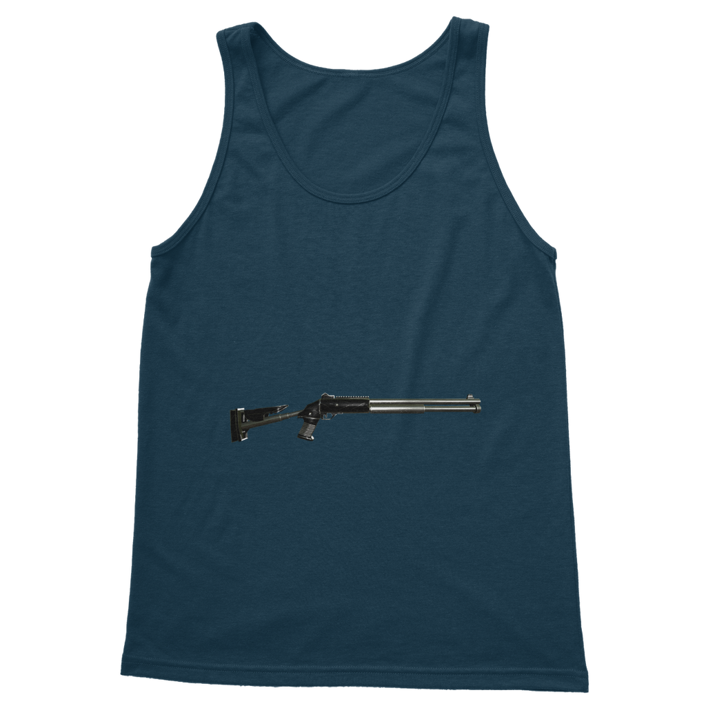 Shotgun Classic Adult Vest Top in various colors, showcasing its unisex design and comfortable fit.