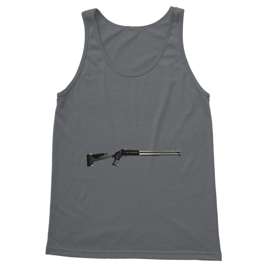 Shotgun Classic Adult Vest Top in various colors, showcasing its unisex design and comfortable fit.