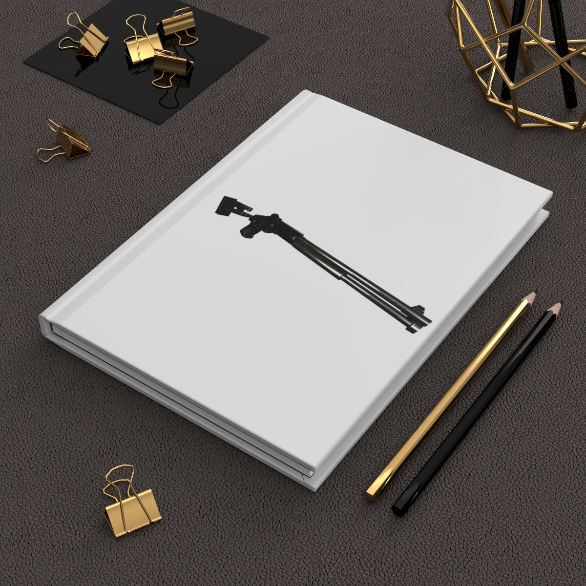 Shotgun Hardcover Journal Matte with customizable covers and lined pages, showcasing a stylish matte finish.