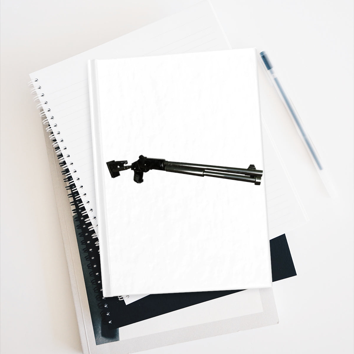 Shotgun Journal - Ruled Line with durable hardcover and wraparound print, featuring 128 ruled pages for organized writing.