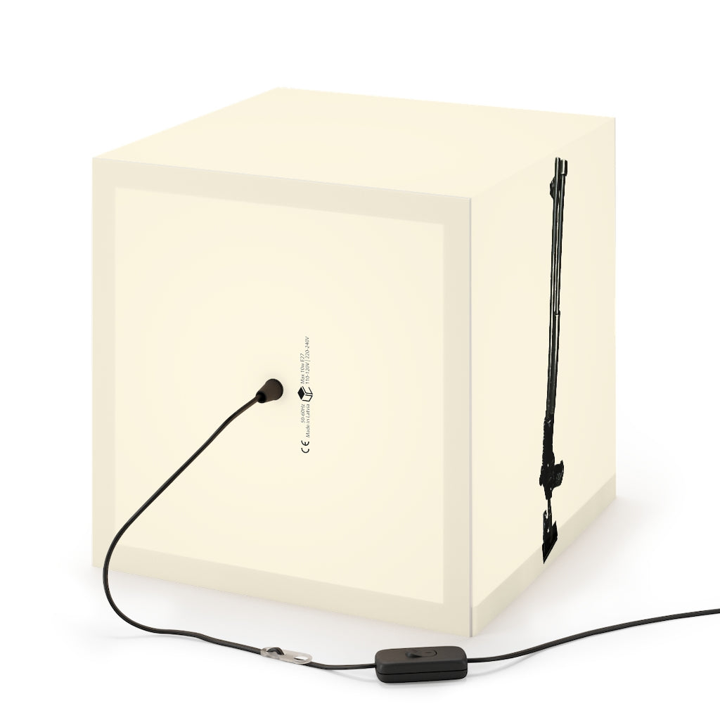 A stylish Shotgun Light Cube Lamp in two sizes, showcasing its unique cube design and soft glow, perfect for indoor decoration.