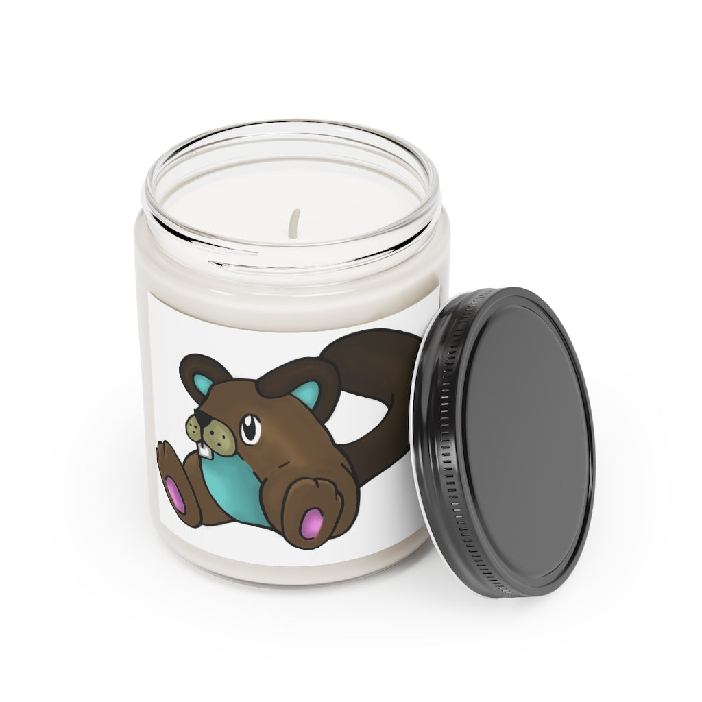 Showchu Scented Candle in a glass container, featuring a warm Cinnamon Stick and Vanilla fragrance, hand-poured from vegan soy coconut wax.
