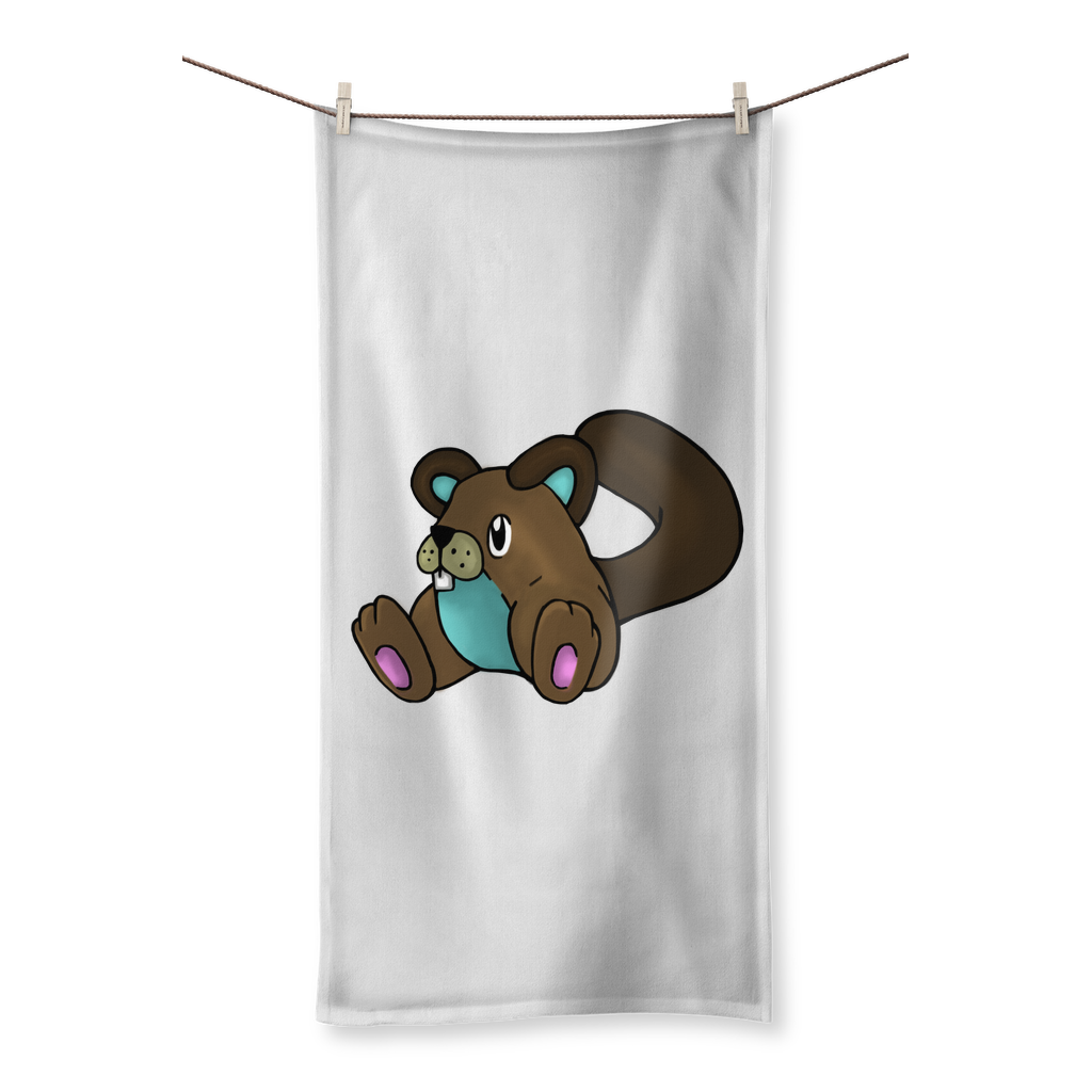 Showchu Sublimation All Over Towel featuring vibrant prints on polyester front and soft cotton back, available in various sizes.