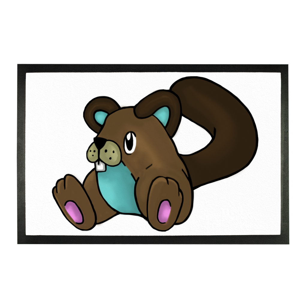 Showchu Sublimation Doormat featuring a customizable design area, made of durable rubber with a polyester patch panel.