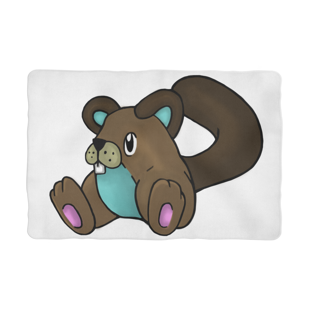 Showchu Sublimation Pet Blanket made of 100% polyester polar fleece, featuring a cozy design suitable for pets, with a white back.