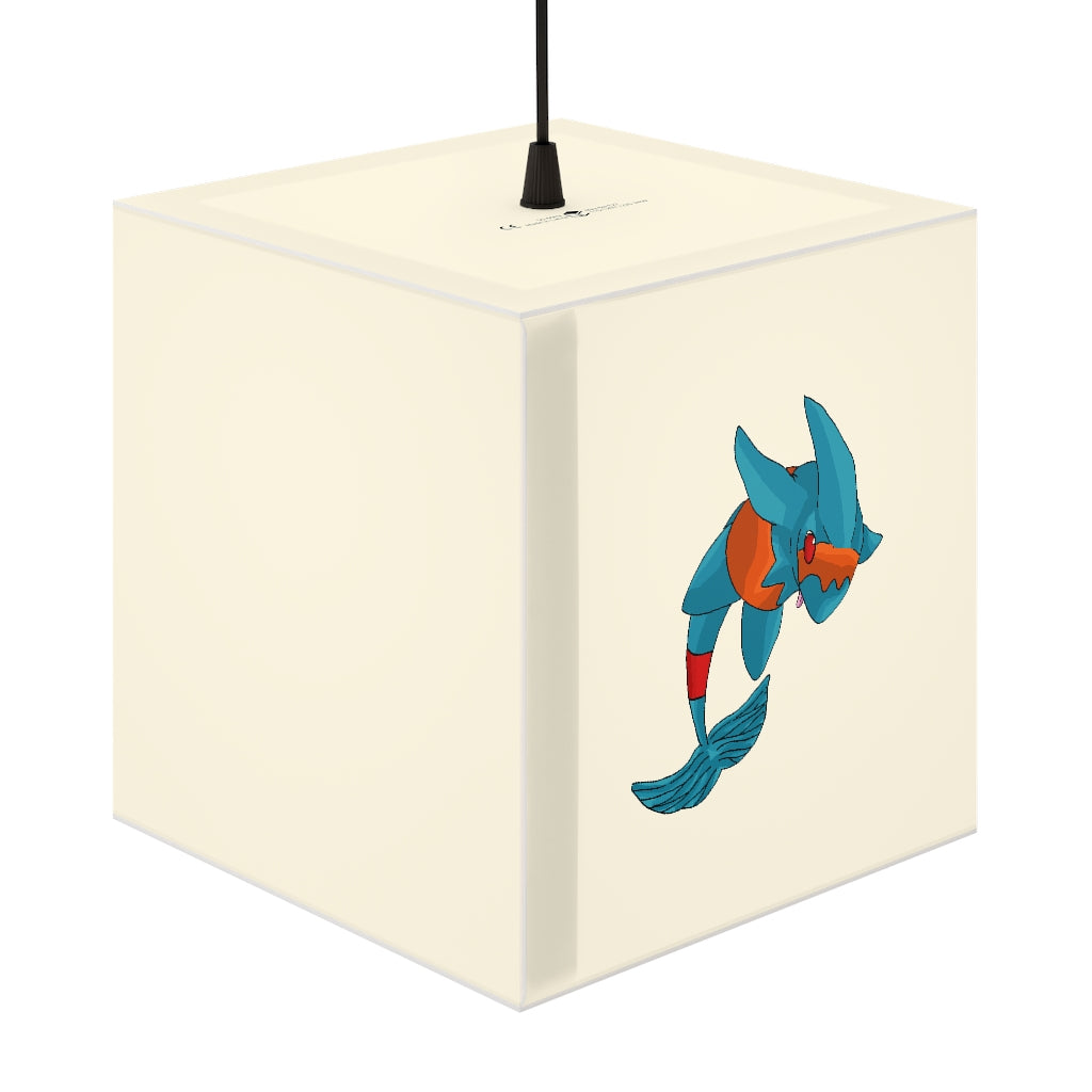 A stylish Shrei Personalized Lamp in a cube shape, showcasing its unique design and soft glow, perfect for home or shop decor.