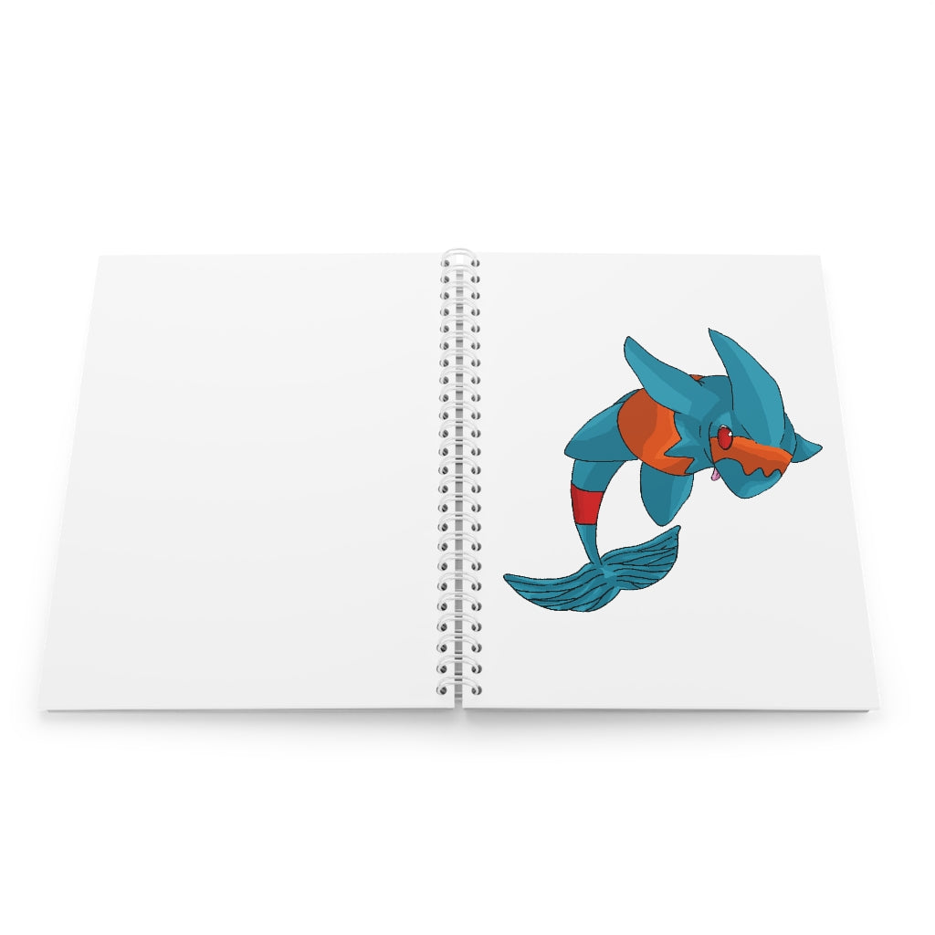 Shrei Spiral Notebook with customizable covers and wide-ruled pages, featuring a semi-gloss laminated finish.