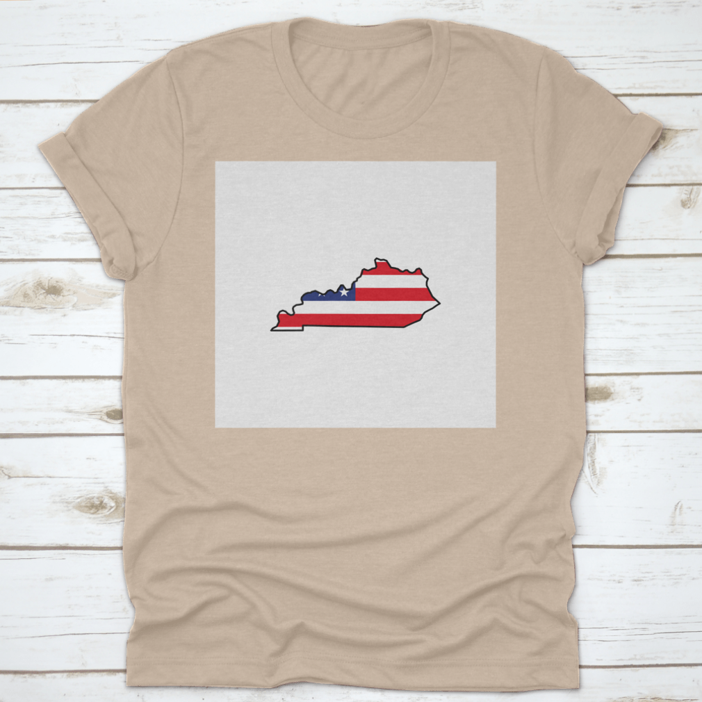 A detailed vector illustration of the Kentucky map featuring patriotic colors and design elements, suitable for various creative projects.