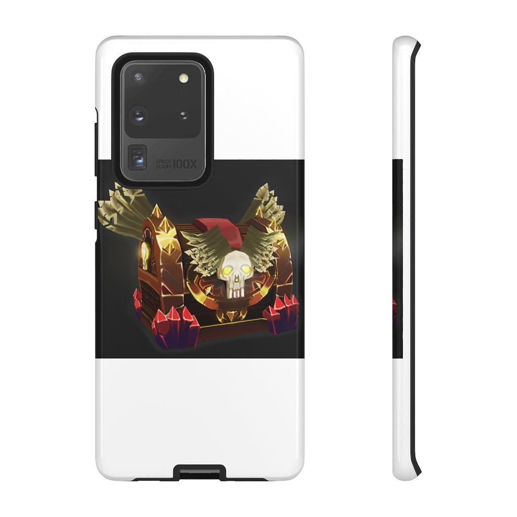 Skeleton Chest Tough Case featuring a vibrant photographic print, designed for impact resistance and stylish protection.