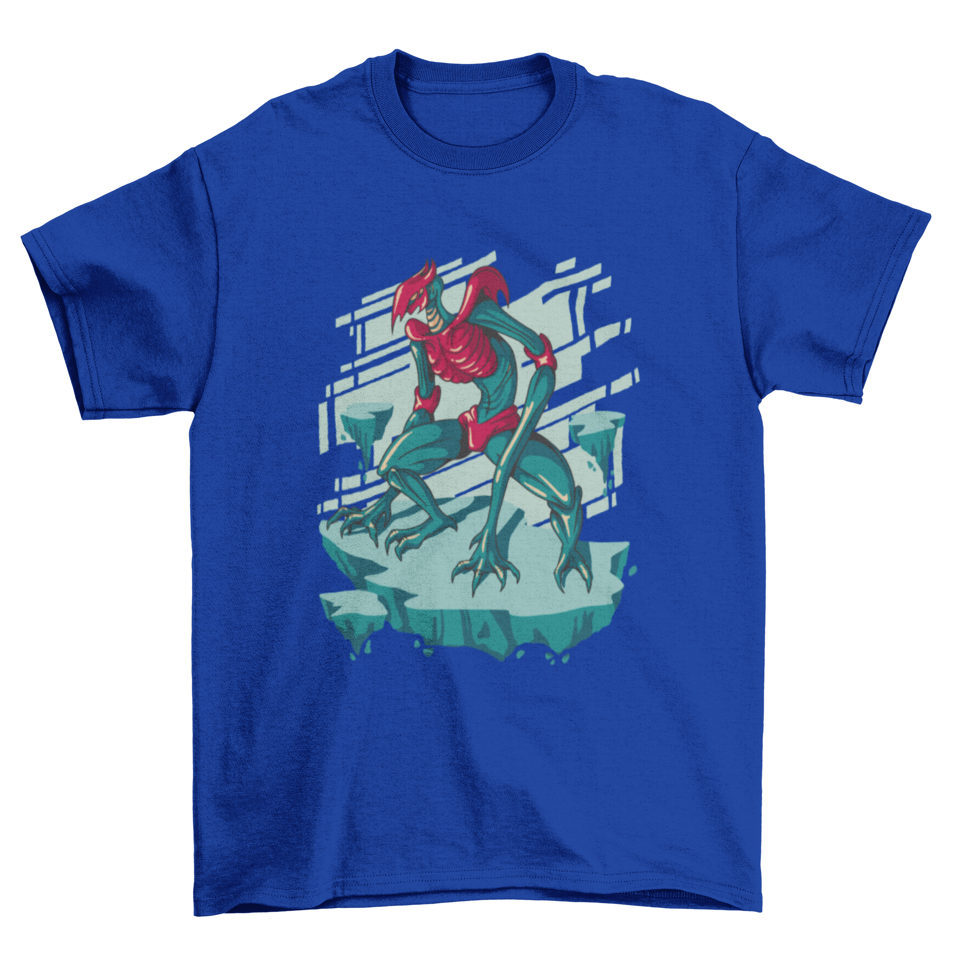 Skeleton nightmare monster t-shirt featuring a scary monster design with claws, perfect for Halloween and casual wear.