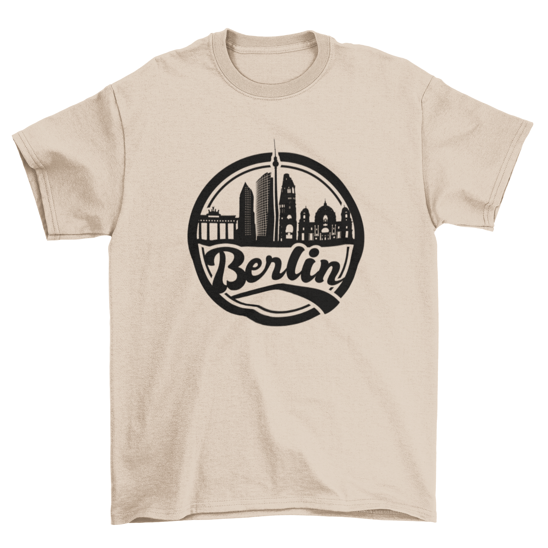 Skyline Berlin T-Shirt featuring a vibrant design of Berlin's iconic skyline.
