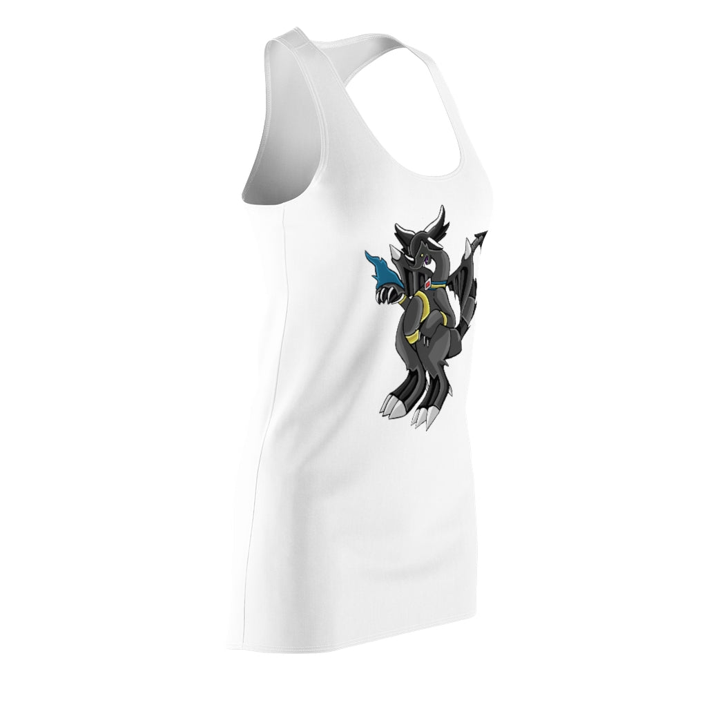 Snafibat Women's Cut & Sew Racerback Dress showcasing a stylish and feminine design in a lightweight fabric.