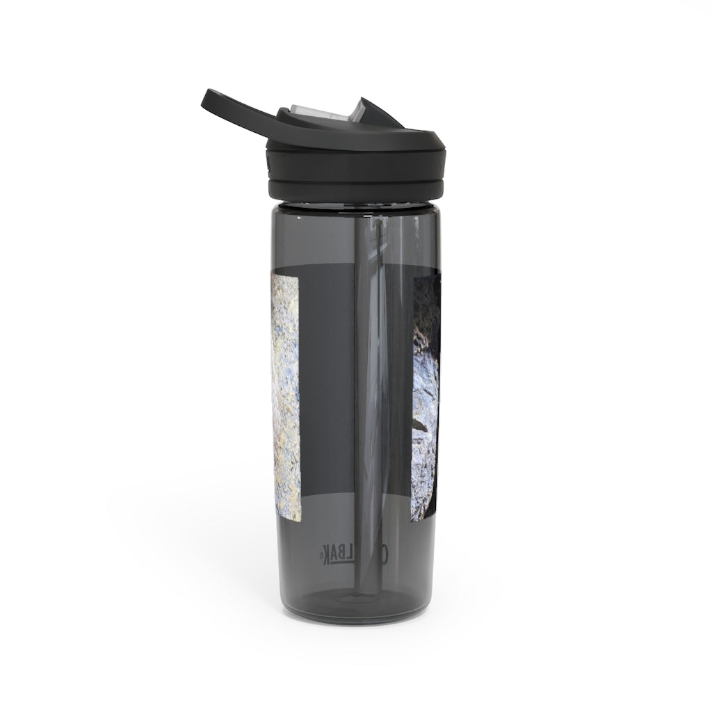 Snake CamelBak Eddy® Water Bottle in 20oz and 25oz sizes, showcasing its durable Tritan™ material and spill-proof design.