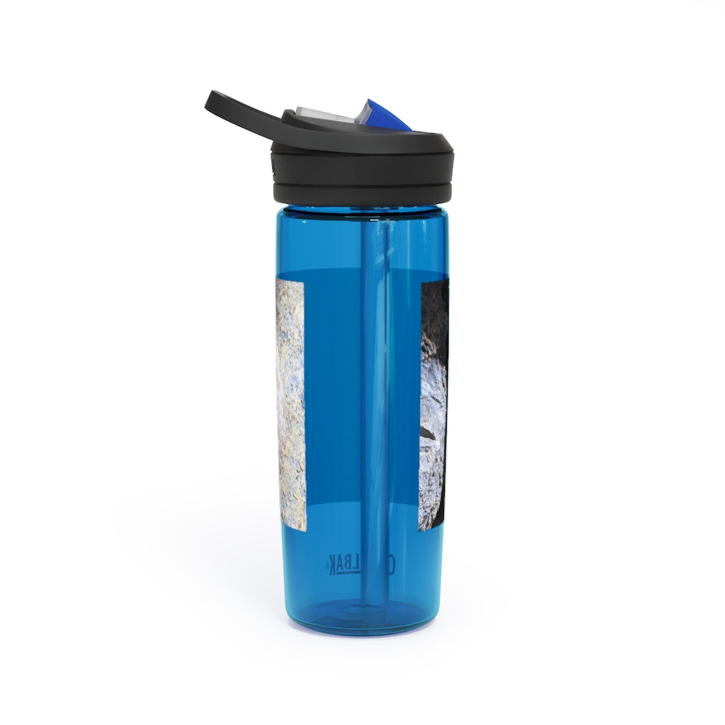Snake CamelBak Eddy® Water Bottle in 20oz and 25oz sizes, showcasing its durable Tritan™ material and spill-proof design.