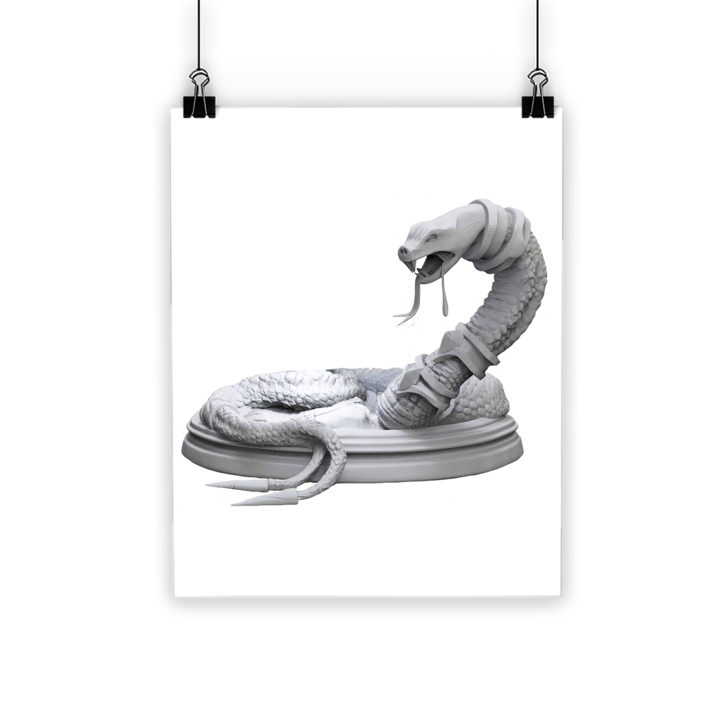 Vibrant Snake Classic Poster printed on semi-gloss paper, showcasing bright colors and a stunning design, suitable for indoor and outdoor use.