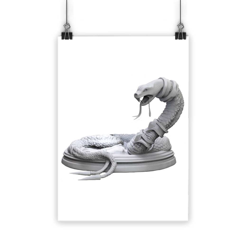 Vibrant Snake Classic Poster printed on semi-gloss paper, showcasing bright colors and a stunning design, suitable for indoor and outdoor use.