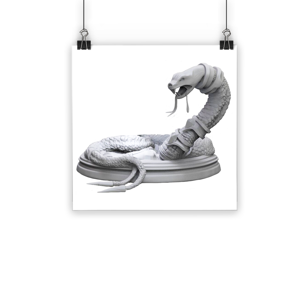 Vibrant Snake Classic Poster printed on semi-gloss paper, showcasing bright colors and a stunning design, suitable for indoor and outdoor use.