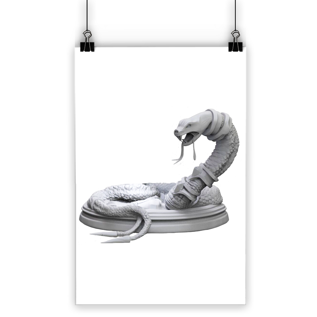 Vibrant Snake Classic Poster printed on semi-gloss paper, showcasing bright colors and a stunning design, suitable for indoor and outdoor use.