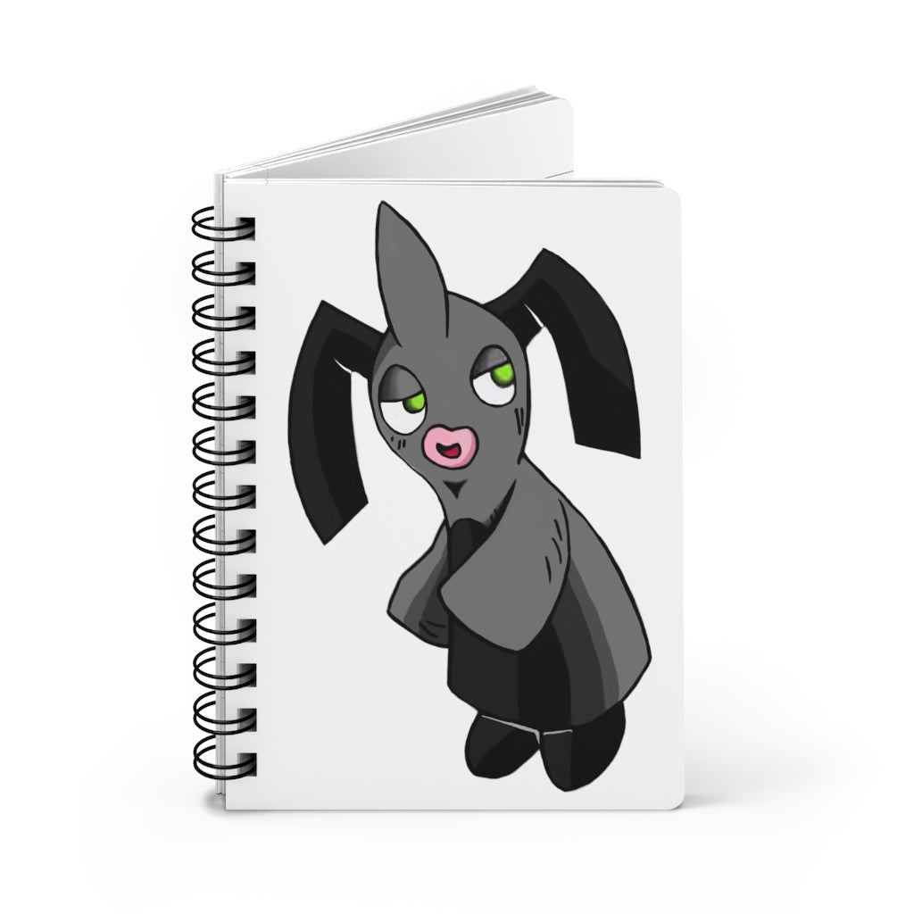 Snaughtnaut Spiral Bound Journal with glossy laminated cover and lined pages, showcasing its stylish design and durability.