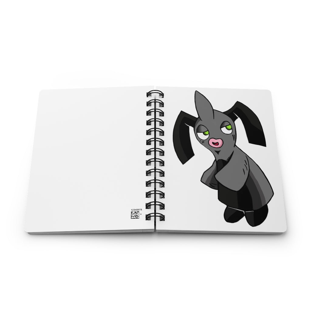 Snaughtnaut Spiral Bound Journal with glossy laminated cover and lined pages, showcasing its stylish design and durability.