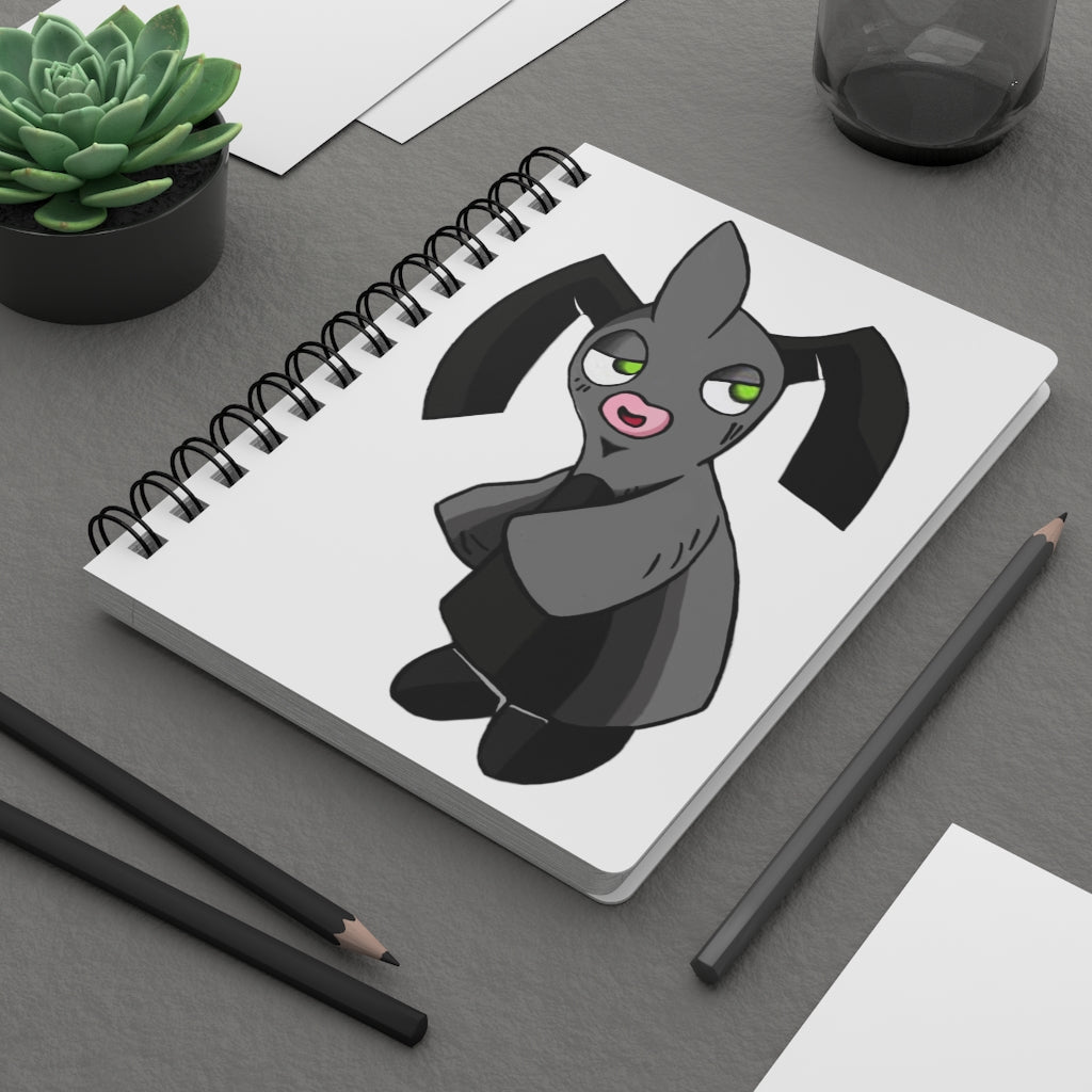 Snaughtnaut Spiral Bound Journal with glossy laminated cover and lined pages, showcasing its stylish design and durability.