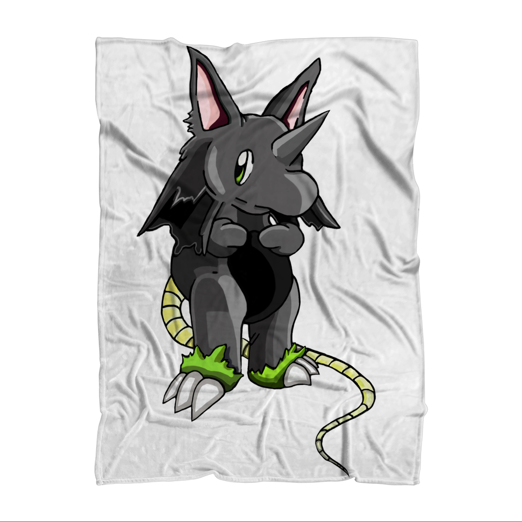 Snouse Sublimation Throw Blanket made of soft polar fleece, featuring a vibrant printed design and a white back, perfect for cozying up.