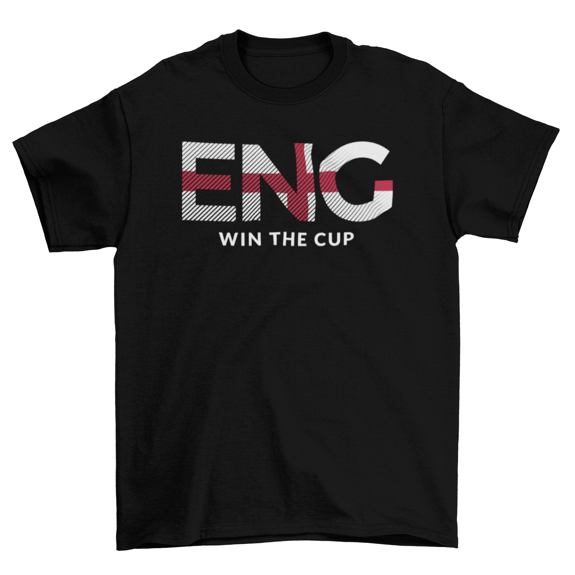 Soccer 2018 World Championship t-shirt featuring 'ENG win the cup' quote, designed for England fans.