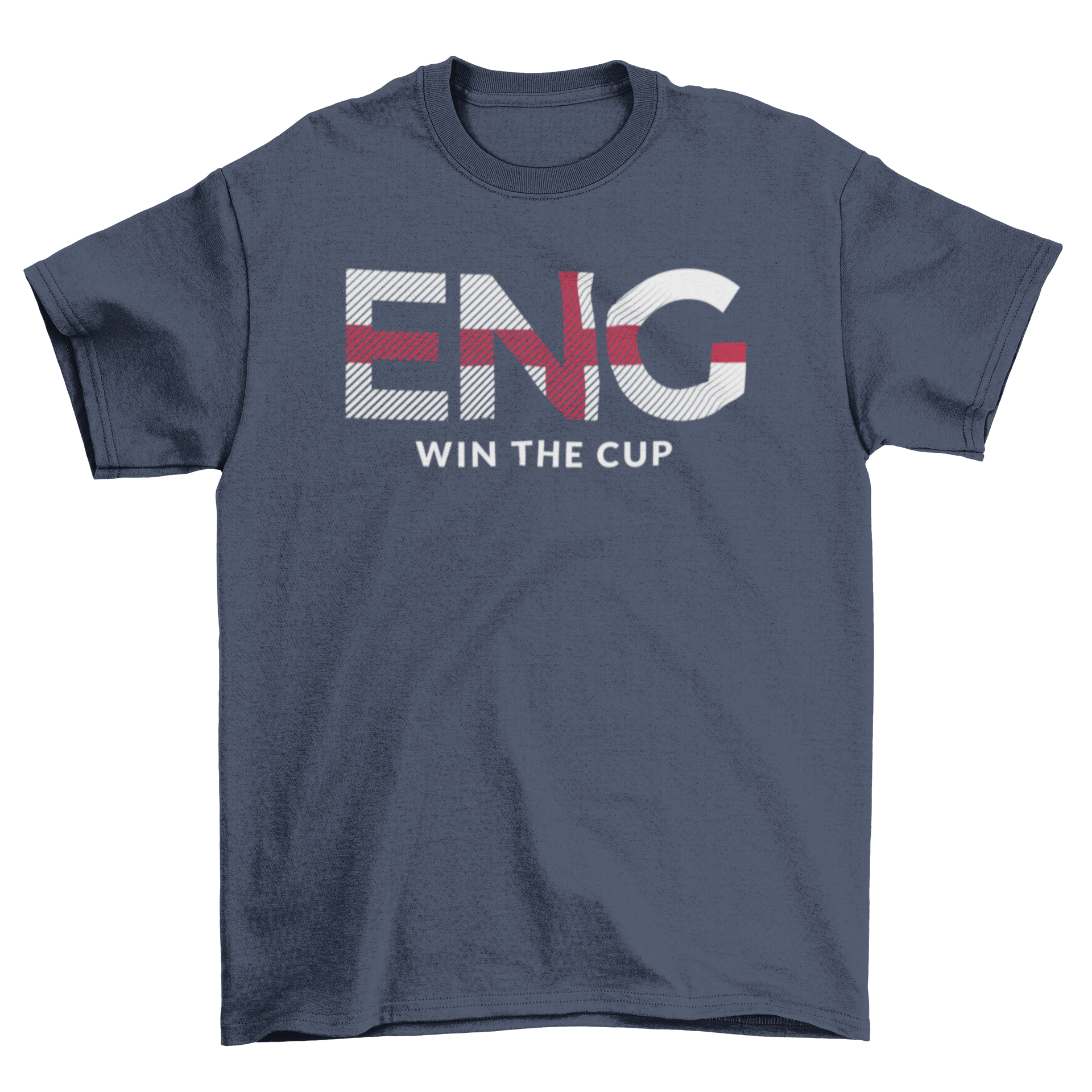 Soccer 2018 World Championship t-shirt featuring 'ENG win the cup' quote, designed for England fans.