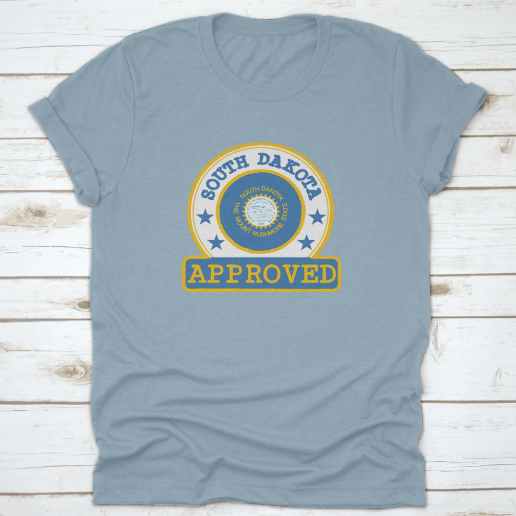 Round-shaped South Dakota Flag featuring vibrant colors and state emblem, made from high-quality cotton.