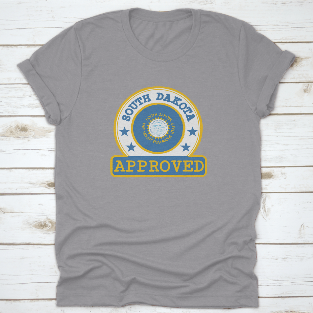 Round-shaped South Dakota Flag featuring vibrant colors and state emblem, made from high-quality cotton.