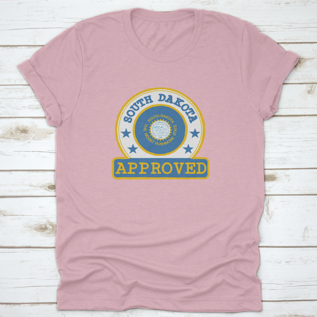 Round-shaped South Dakota Flag featuring vibrant colors and state emblem, made from high-quality cotton.