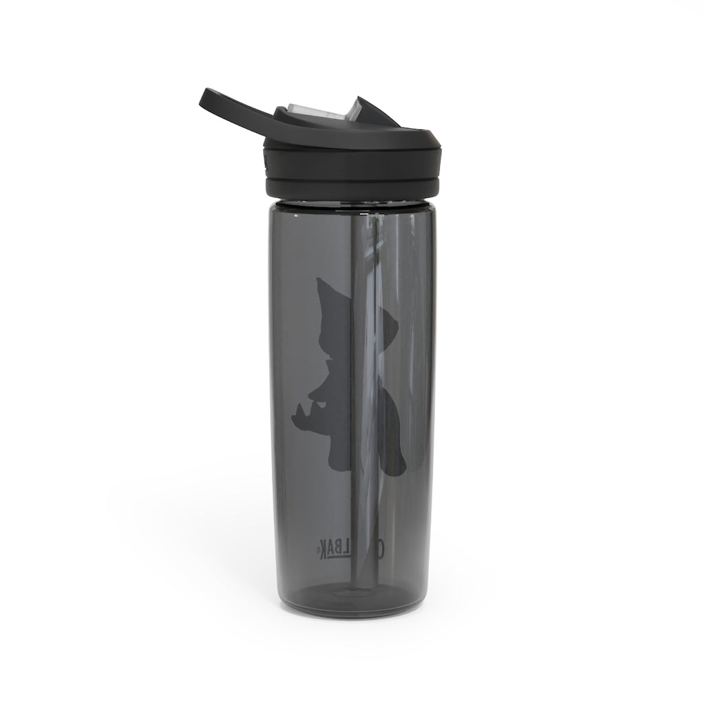 Spakeel CamelBak Eddy® Water Bottle in 20oz and 25oz sizes, showcasing its durable Tritan™ material and spill-proof design.