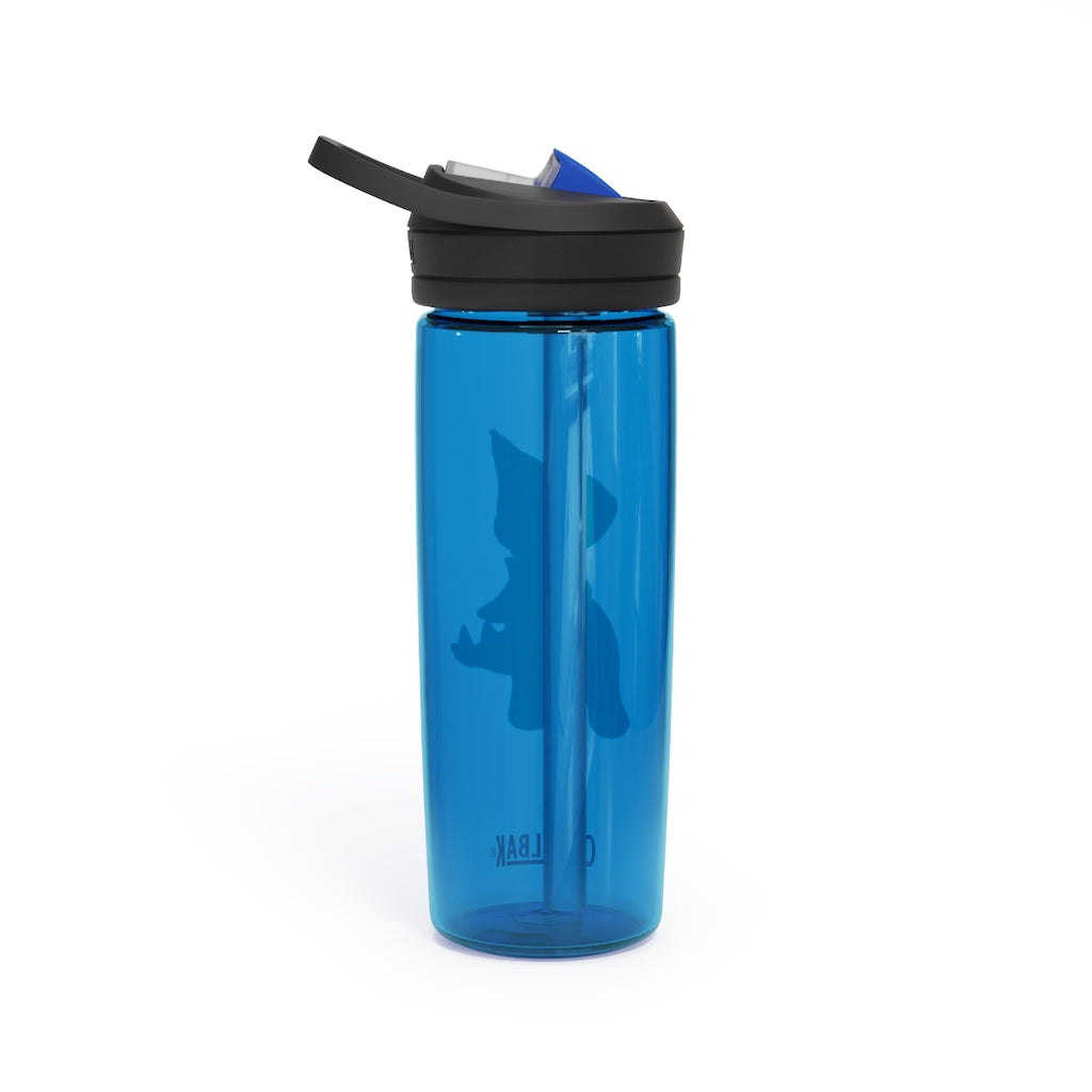 Spakeel CamelBak Eddy® Water Bottle in 20oz and 25oz sizes, showcasing its durable Tritan™ material and spill-proof design.