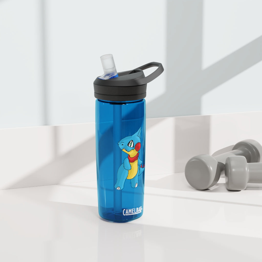 Spakeel CamelBak Eddy® Water Bottle in 20oz and 25oz sizes, showcasing its durable Tritan™ material and spill-proof design.