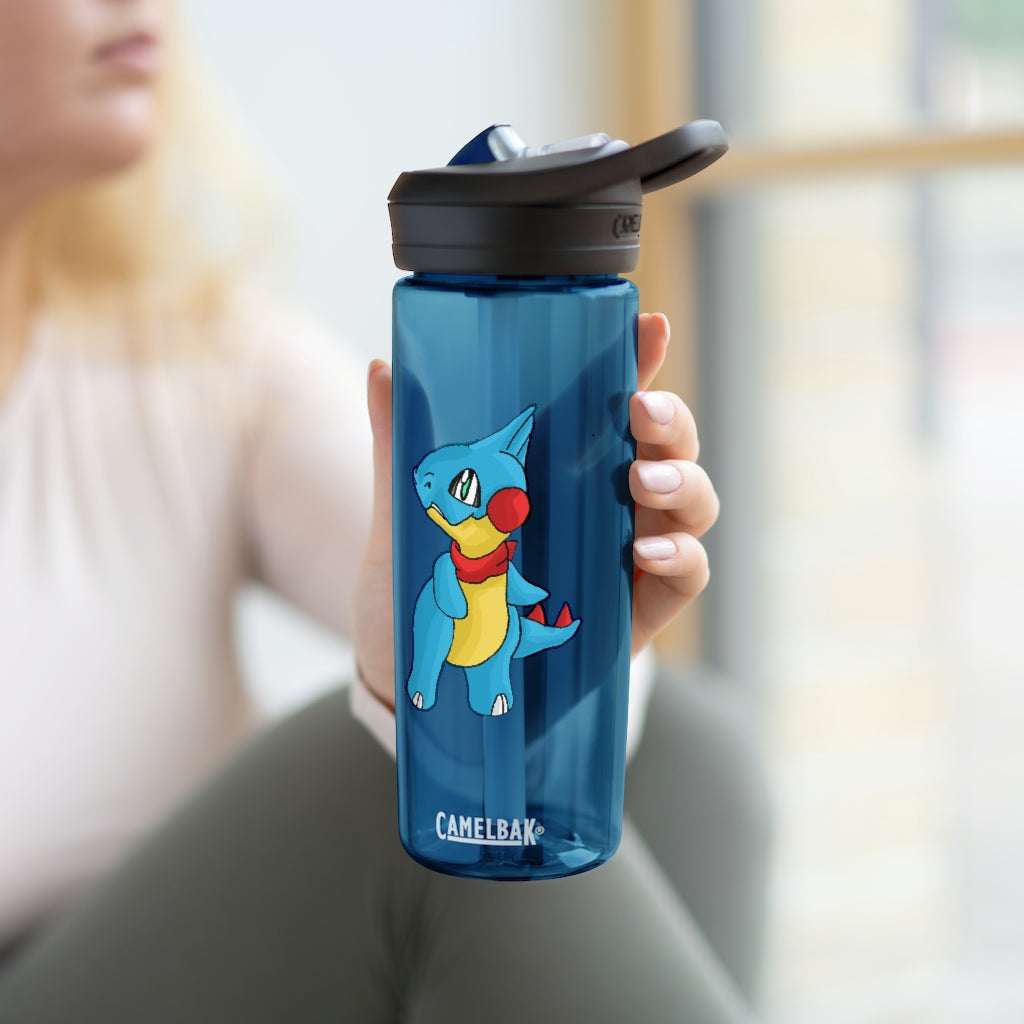 Spakeel CamelBak Eddy® Water Bottle in 20oz and 25oz sizes, showcasing its durable Tritan™ material and spill-proof design.