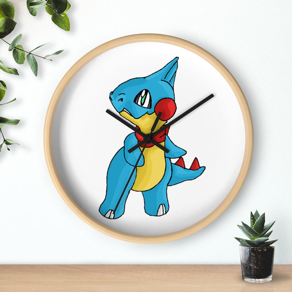 Spakeel Wall Clock featuring a wooden frame and plexiglass face, designed for indoor use with a silent mechanism.