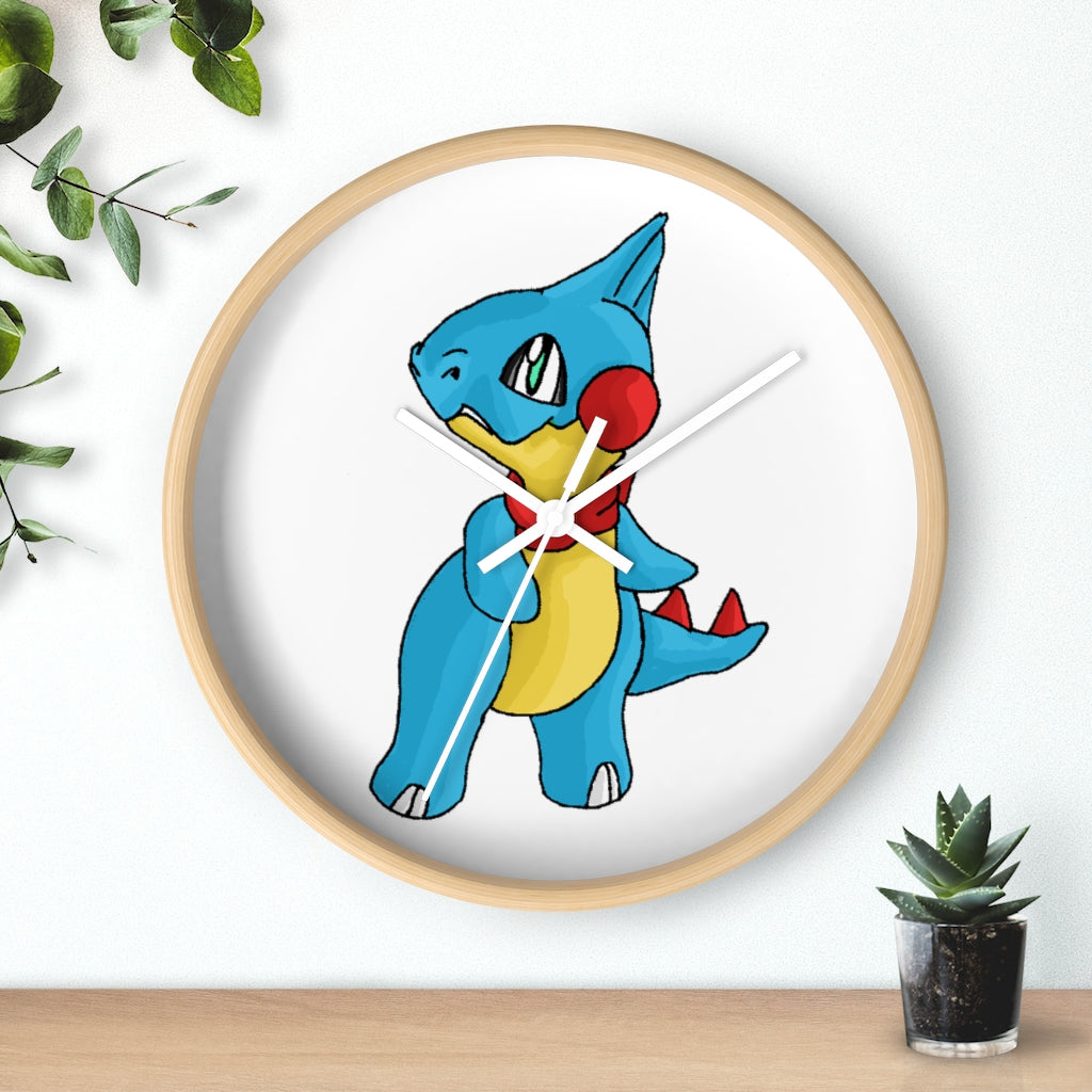 Spakeel Wall Clock featuring a wooden frame and plexiglass face, designed for indoor use with a silent mechanism.