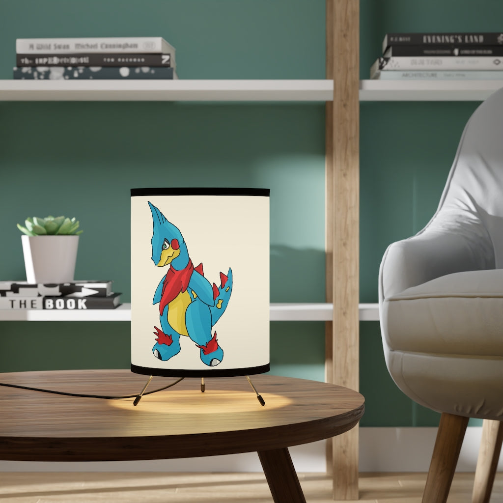 Spakez Tripod Lamp featuring a galvanized steel base and custom high-resolution printed shade, ideal for modern decor.