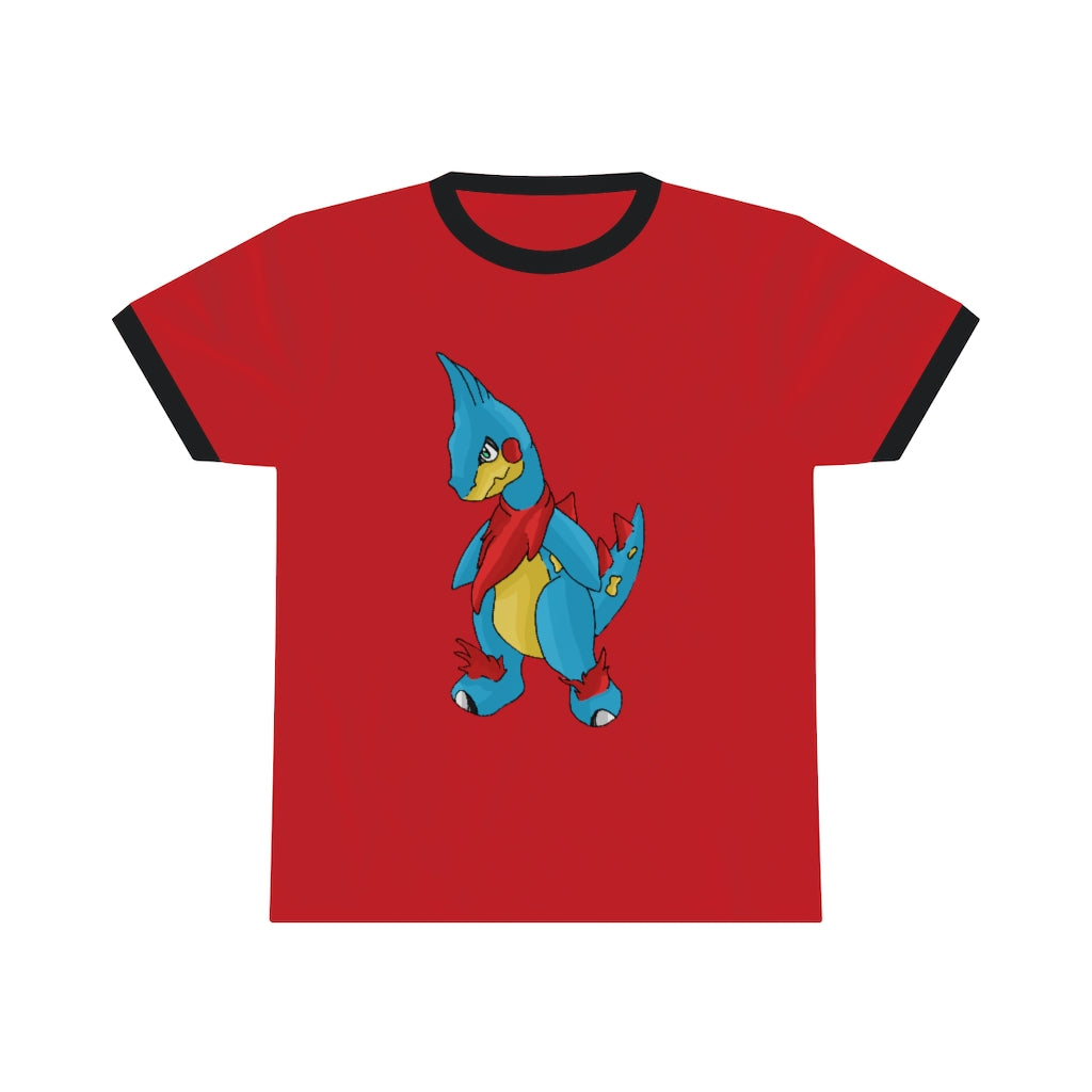 Spakez Unisex Ringer Tee showcasing its stylish design and vibrant colors, perfect for summer wear.