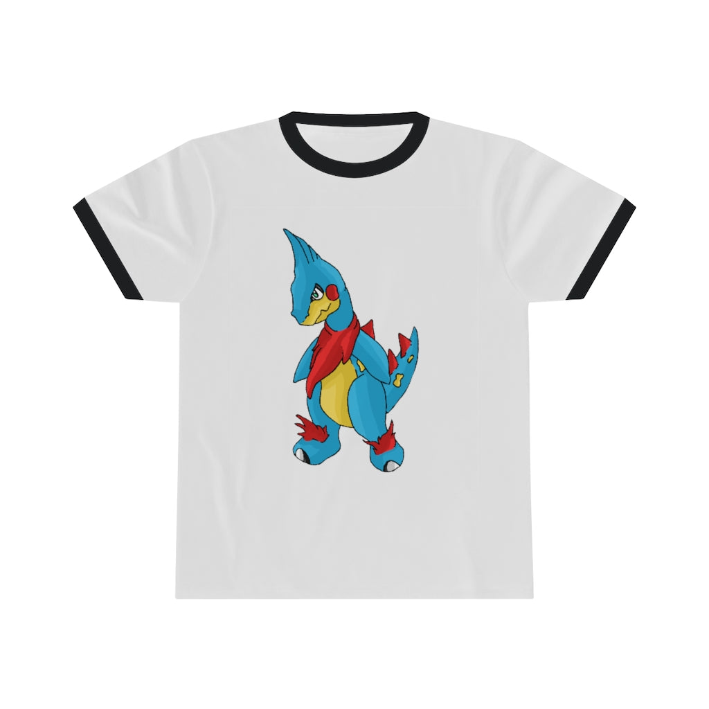 Spakez Unisex Ringer Tee showcasing its stylish design and vibrant colors, perfect for summer wear.