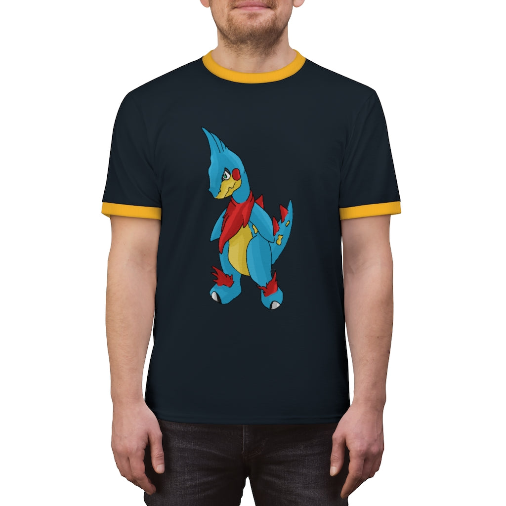 Spakez Unisex Ringer Tee showcasing its stylish design and vibrant colors, perfect for summer wear.