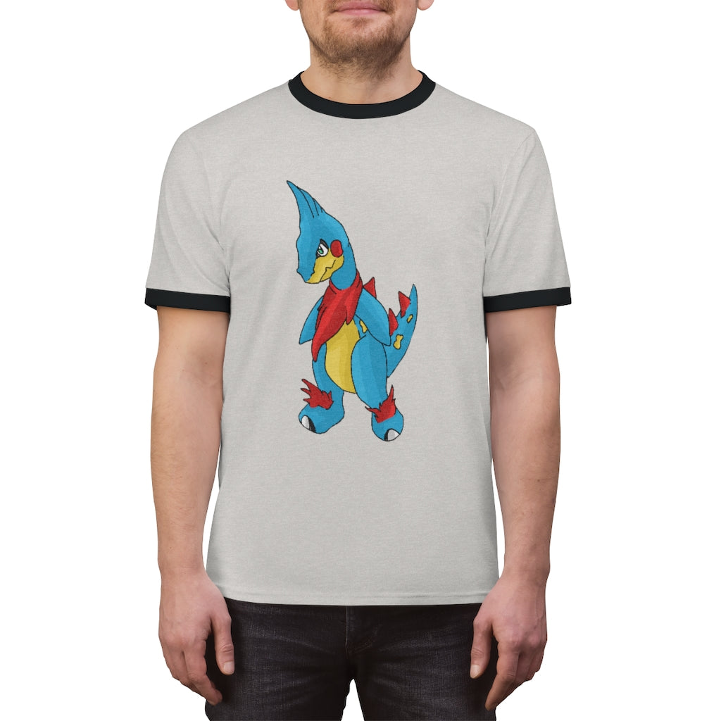 Spakez Unisex Ringer Tee showcasing its stylish design and vibrant colors, perfect for summer wear.