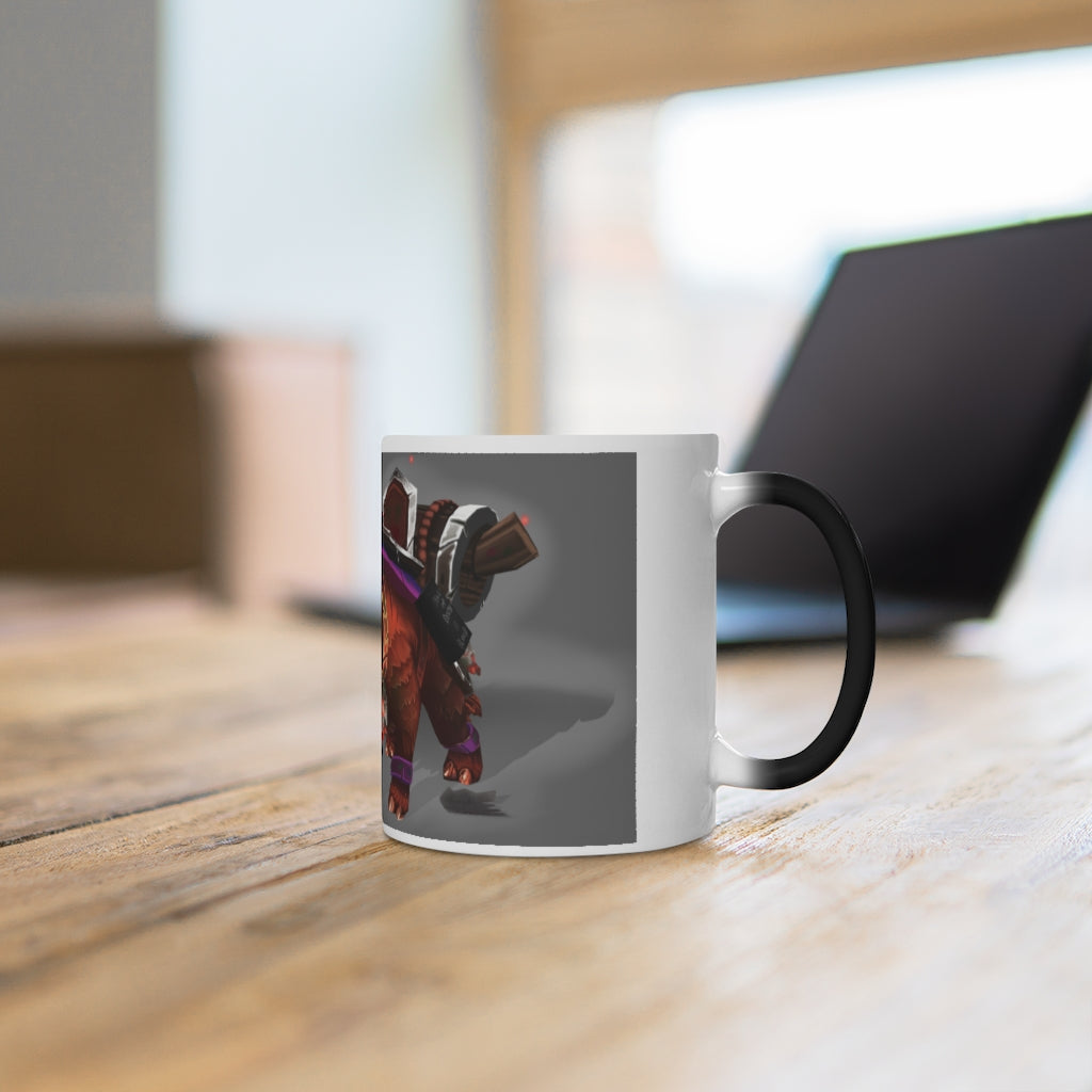 Spam the Death Mount Color Changing Mug showcasing its unique color-changing feature and stylish design.