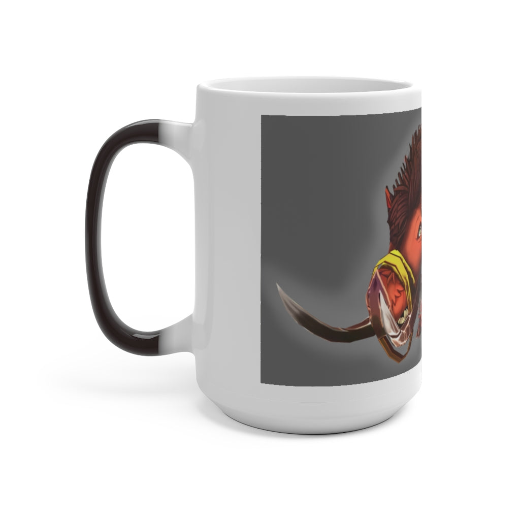 Spam the Death Mount Color Changing Mug showcasing its unique color-changing feature and stylish design.