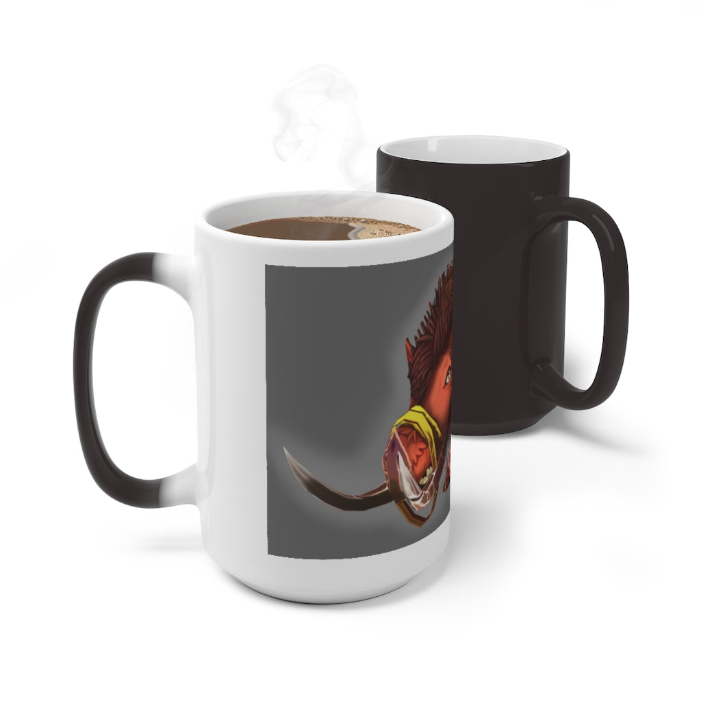 Spam the Death Mount Color Changing Mug showcasing its unique color-changing feature and stylish design.