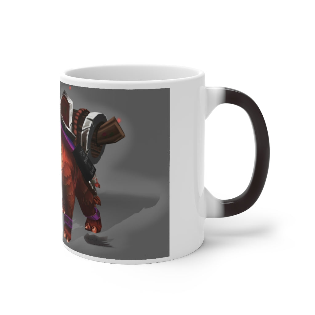 Spam the Death Mount Color Changing Mug showcasing its unique color-changing feature and stylish design.