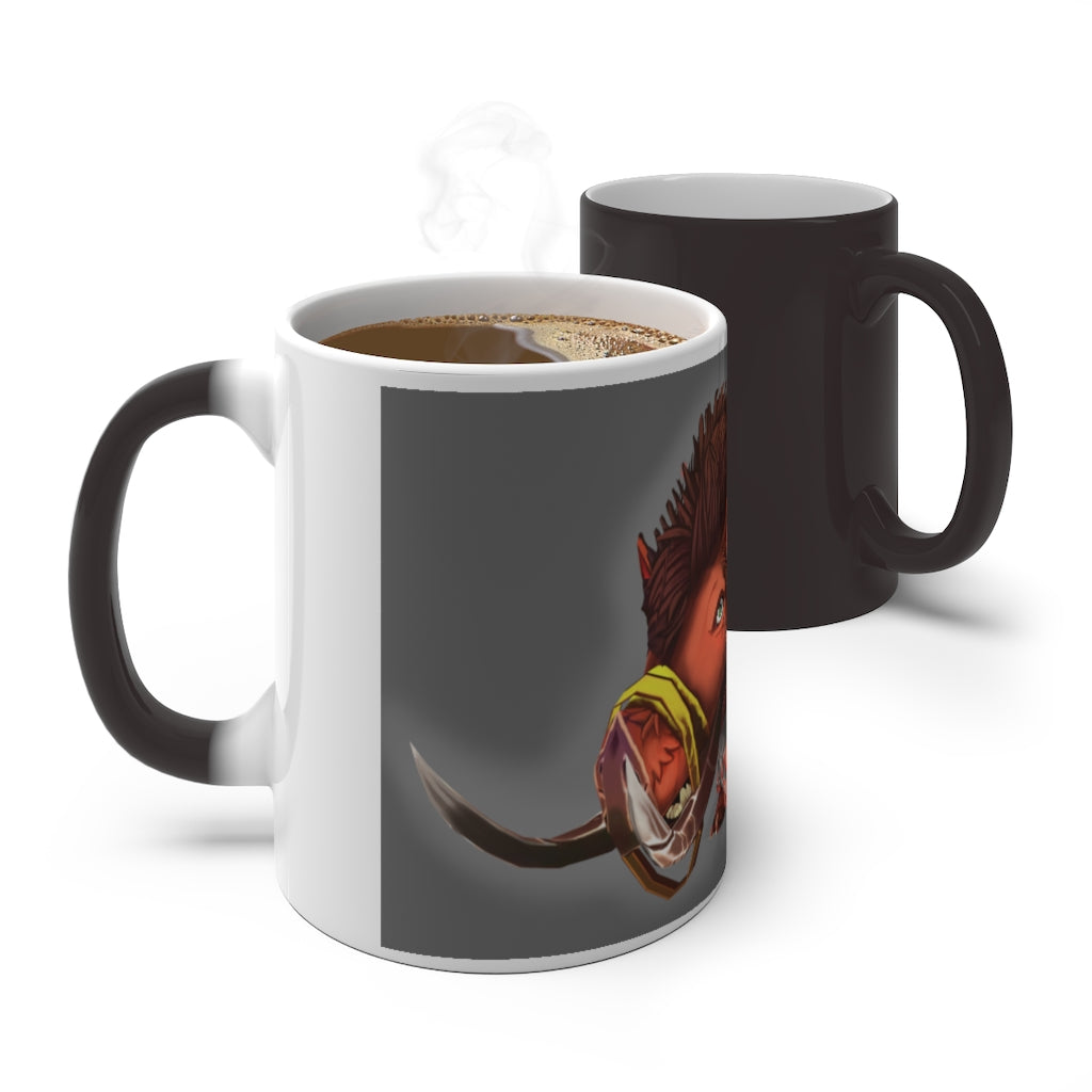 Spam the Death Mount Color Changing Mug showcasing its unique color-changing feature and stylish design.