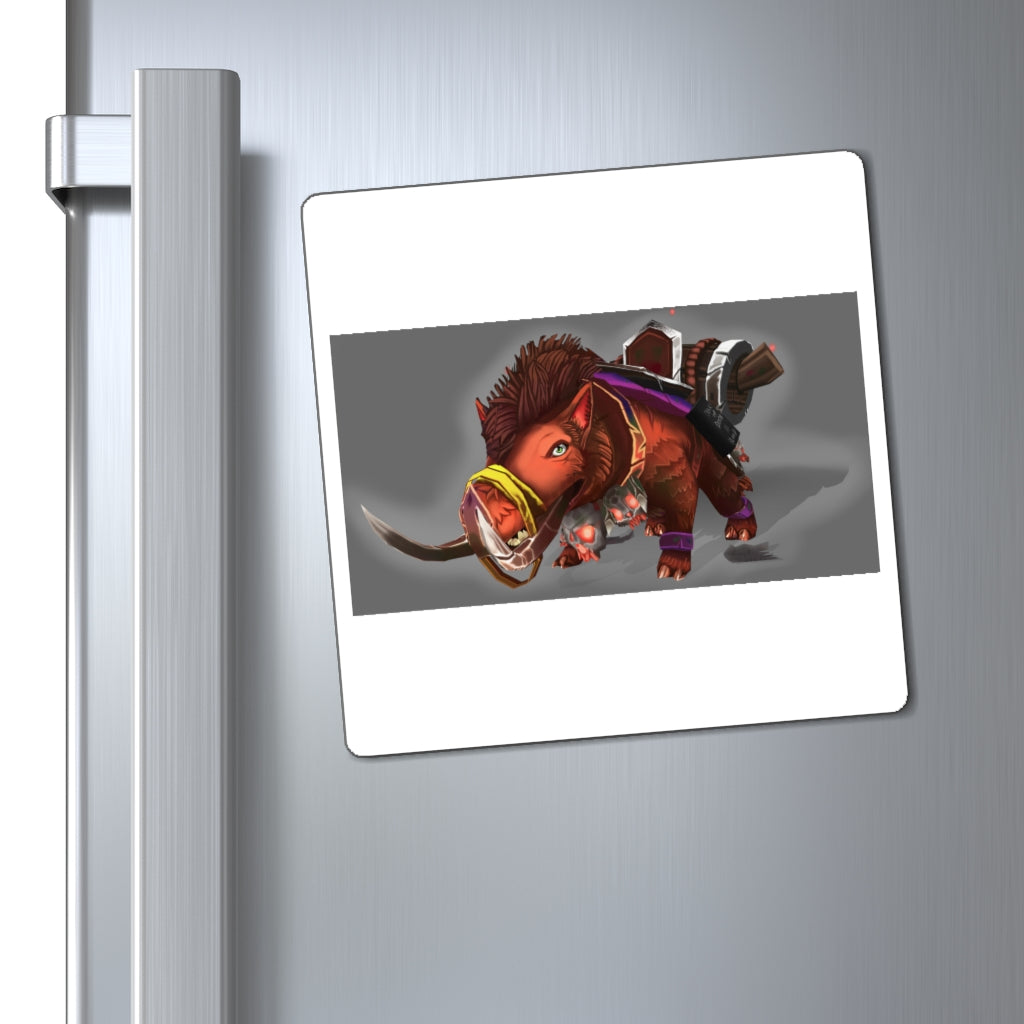 Spam the Death Mount Magnets displayed on a metallic surface, showcasing their strong hold and sleek black backing.